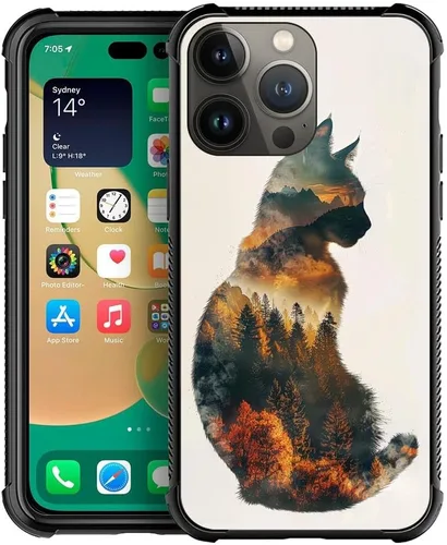 Vista 19 de Funda compatible con iPhone 8 Plus, diseño de oso de bosque otoñal, a prueba de golpes, antiarañazos, carcasa trasera de policarbonato duro