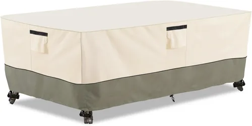 Vista 11 de Bitubi Funda para Mesa de Patio Rectangular/Ovalada de 60 Pulgadas, Funda para Mesa de Comedor Exterior Resistente e Impermeable para Invierno
