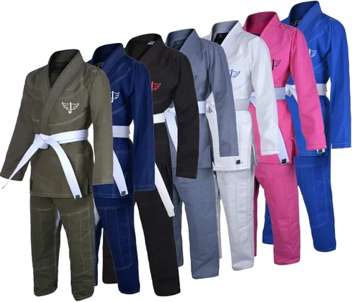 Vista 6 de Jayefo Cinturón deportivo brasileño Jiu Jitsu Gi para hombres y mujeres uniforme de agarre preencogido GIS ultra ligero Kimonos para adultos BJJ Gi