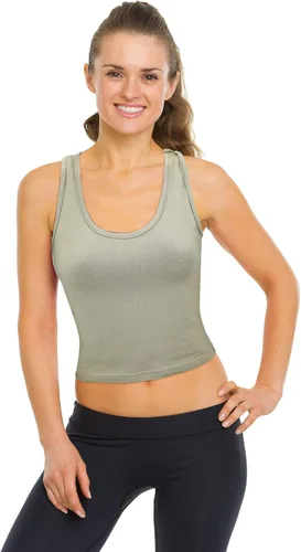 Vista 5 de 6 piezas básicas sin mangas con espalda cruzada deportiva para mujeres y niñas uso diario