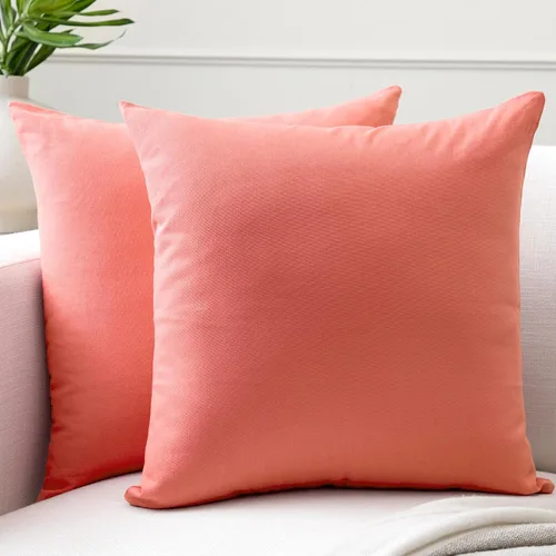 Vista 13 de Encasa XO Juego de 2 fundas de almohada de 12 x 12 pulgadas, color beige, sin rellenos, fundas de almohada de algodón para sala de estar, cama