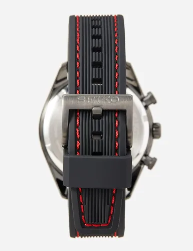 Vista 4 de Seiko Herren-Uhr Quarz Edelstahl mit Silikonband