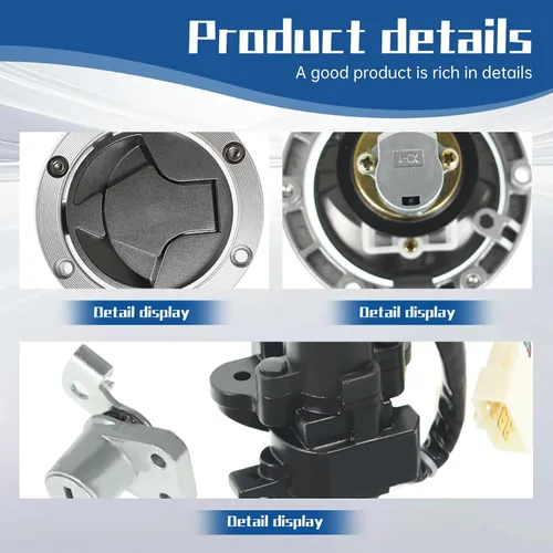 Vista 4 de WFLNHB Llave de bloqueo de encendido para Kawasaki EX250J 2008 250R EX250J SE 2012 EX300A SE 2014