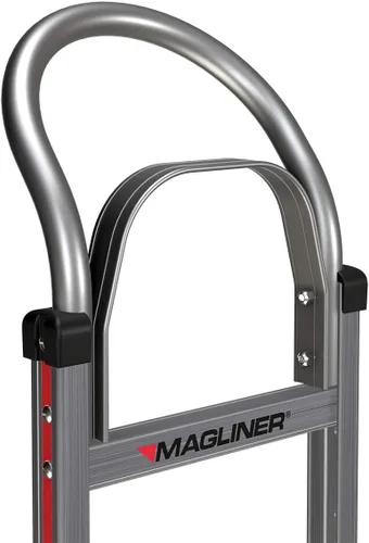 Vista 3 de Magliner HMK112K14 Camión de mano de aluminio, mango de bucle horizontal, placa de nariz de aluminio extruido de 16 x 12 pulgadas, capacidad de 500