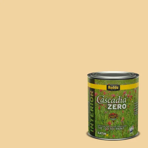 Vista 129 de Rodda Paint CASCADIA ZERO - Pintura plana e imprimación para interiores en uno, cuarto de galón, crema de ballet