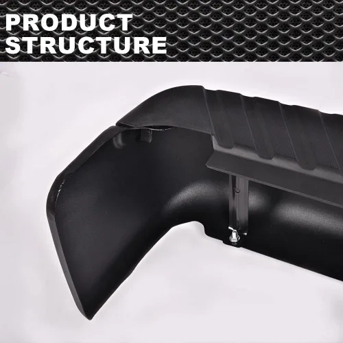 Vista 8 de PIT66 Parachoques trasero, compatible con Ford F-150 09-14 Conjunto completo de parachoques trasero de acero, negro