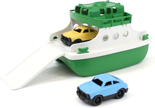 Vista 2 de Green Toys Juguete para bañera de ferry, verde/blanco, 10 x 6.6 x 6.3 pulgadas