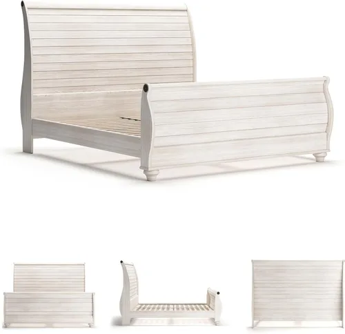 Vista 7 de Signature Design by Ashley Marco de cama de trineo tamaño King Coastal Encalar