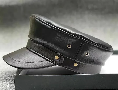 Vista 3 de Brcus Gorra de boina con punta de marinero para mujer de Yate de PU Newsboy Cabbie Baker Boy