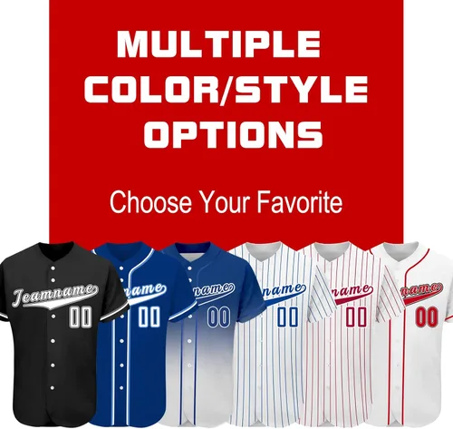 Vista 3 de Camiseta de béisbol personalizada con nombre del equipo y números impresos personalizados, uniformes deportivos para hombres, mujeres, jóvenes