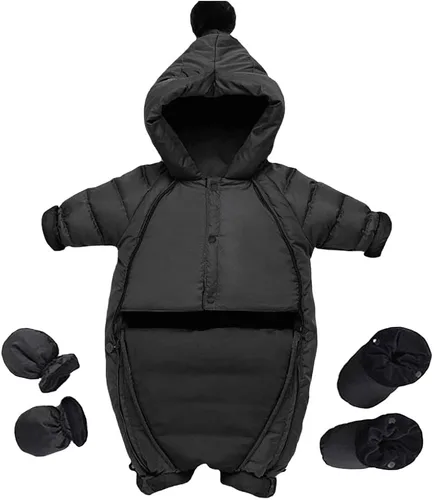 Vista 2 de Traje de nieve impermeable con forro polar para bebé ligero con guantes y zapatos