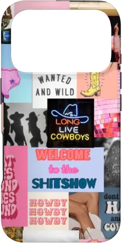 Vista 30 de Pink Western Indie Cowgirl Aesthetic Yeehaw Howdy Country - Carcasa para iPhone 17