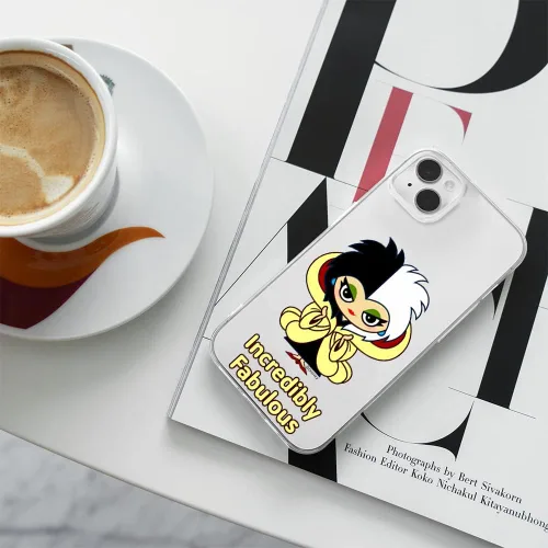 Vista 6 de ERT GROUP Funda para Apple iPhone 14 Plus, diseño original y oficial de Disney, Cruella 006, adaptado de manera óptima a la forma del teléfono