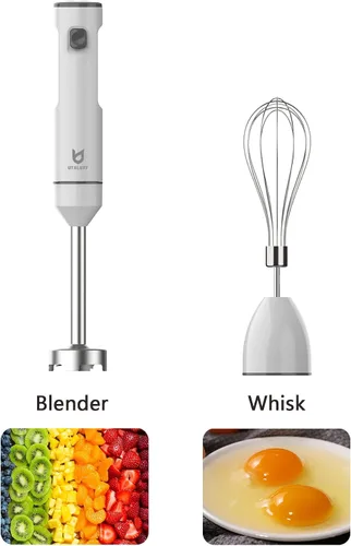 Vista 3 de Batidora de Mano Inalámbrica, UTALENT Batidora de Inmersión de Velocidad Variable de Mano Recargable, con Cable de Carga USB-C, Batidor de Huevos