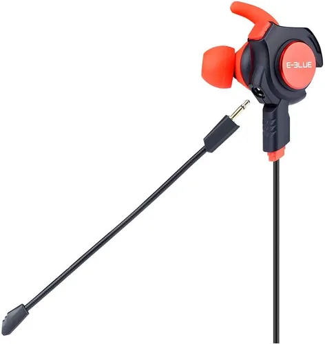 Vista 5 de Auriculares de gaming con cable con micrófono desmontable, E-3LUE 0.138in Hifi auricular de juego en la oreja, cancelación de ruido estéreo graves