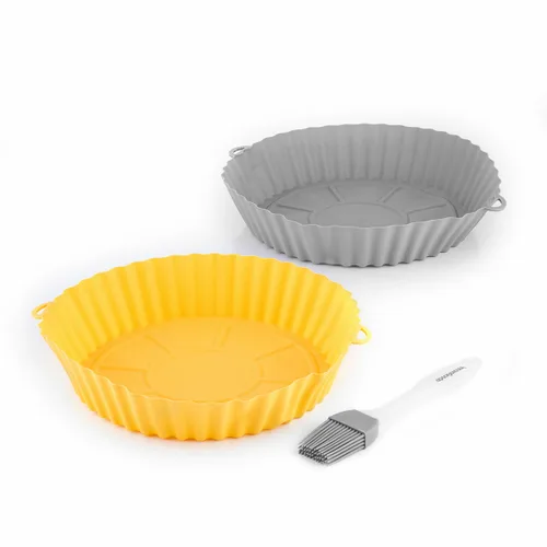 Vista 9 de Cestas de Silicona con Pincel para Freidoras de Aire Mollicon InnovaGoods 2