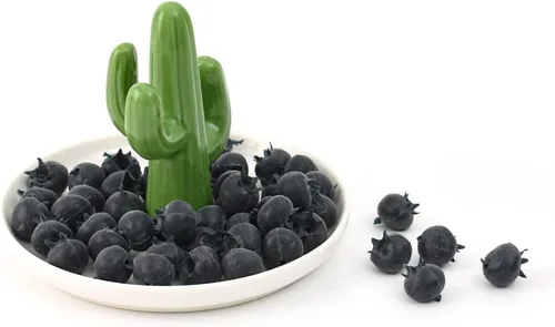 Vista 7 de Arándano artificial, 50 unidades de arándanos falsos realistas de simulación de bayas azules de frutas falsas para manualidades, hogar, cocina