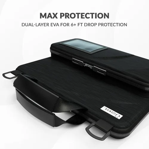 Vista 5 de UZBL Funda rígida protectora para Chromebook de 13 a 14 pulgadas con bolsa para accesorios y correa de hombro ajustable (paquete de 20)