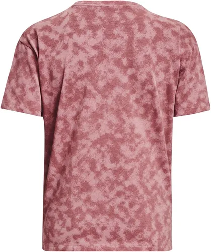 Vista 6 de Under Armour Camiseta deportiva de manga corta pesada con estampado completo para mujer