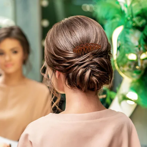 Vista 7 de COMNICO Juego de 6 peines laterales franceses para mujer, juego de accesorios de peine de pelo de plástico, pinzas decorativas para el cabello