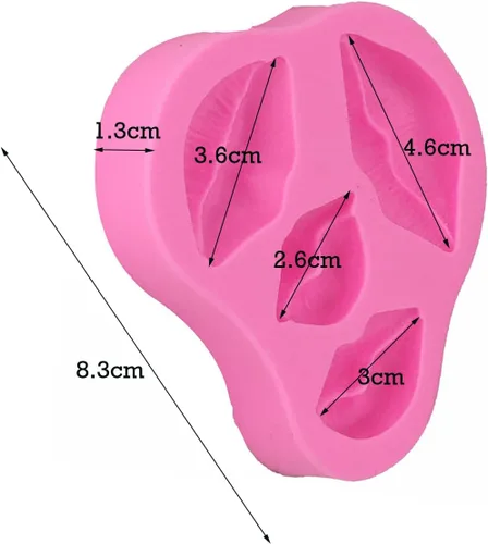 Vista 7 de 3pc chica bailarina, herramientas de maquillaje, labios boca silicona chocolate molde pastel decoración herramientas Fondant Sugarcraft moldes