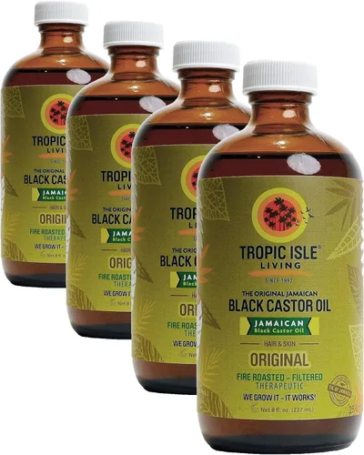 Vista 9 de Isla tropical viviente- Aceite negro de castor jamaiquino con lavanda- 8 oz botella de plástico PET