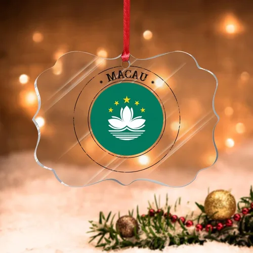 Vista 8 de Bandera de Hungría, adornos para árbol de Navidad, bandera nacional de Hungría, decoración de Navidad, adorno acrílico, recuerdo de Navidad, amantes