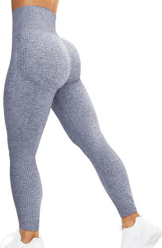 Vista 148 de HIGORUN - Leggings sin costuras para mujer, moldeadores, con diseño gráfico de sonrisas, de cintura alta, para el gimnasio, yoga o hacer ejercicio