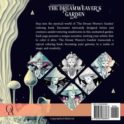 Vista 2 de The Dream Weaver's Garden Whimsical Coloring Therapy For Teens & Adults - Vol 1 (Black and White Edition)