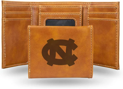 Vista 98 de NCAA Rico Industries - Billetera triple grabada con láser, con grabado láser, accesorio para hombre