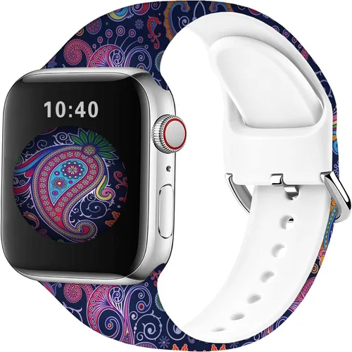 Vista 2 de Correas de reloj de silicona suave compatibles con Apple Watch de 1.496 in 1.575 in 1.614 in 1.654 in 1.732 in 1.772 in 1.811 in 1.929 in Ultra 2