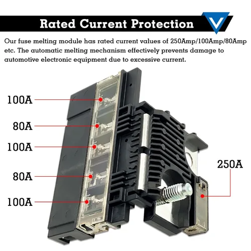 Vista 3 de 24380-3JA1A - Fusible de terminal de batería positivo de actualización, fusible Fuselink con terminal de batería positivo y tuercas, compatible