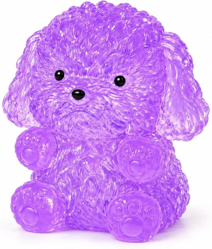 Vista 10 de Juguete squishys para perro, juguete de levantamiento lento con purpurina Perro azul