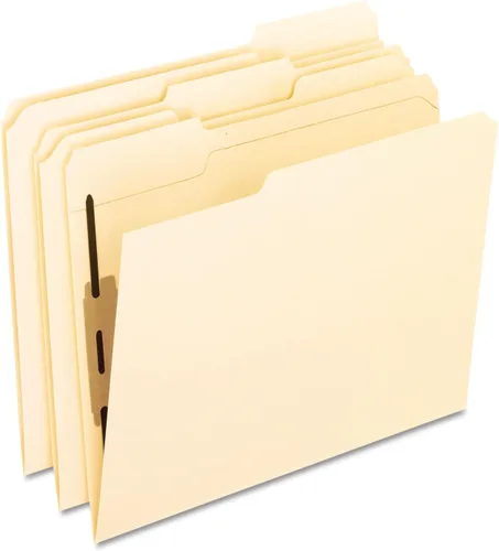 Vista 2 de Pendaflex M13U1 Folders with One Bonded Fastener, 1/3 Cut Top Tab, Letter, Manila (Box of 50) (Pack of 5)