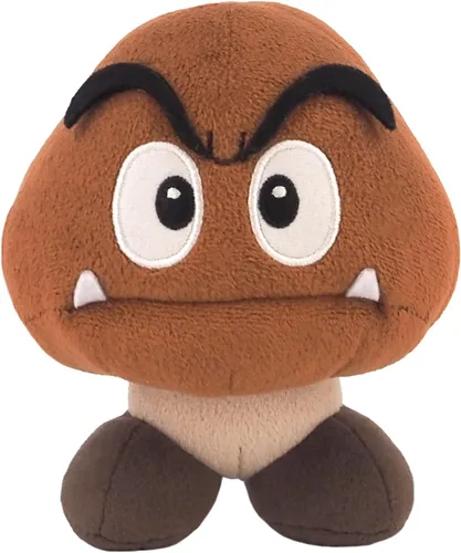 Vista 2 de Sanei Super Mario All Star Collection Goomba - Peluche de 5 pulgadas, tamaño pequeño