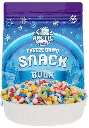 Vista 11 de Arctic Farms Caramelos liofilizados Frittles a granel en bolsas y en caja (sabores triturados) (3 libras)