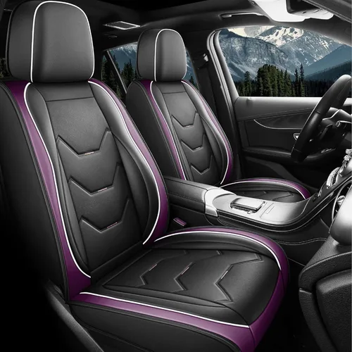 Vista 11 de otoez - Fundas universales de piel para asientos de coche, juego completo de 5 asientos, protector de asiento automotriz de repuesto compatible