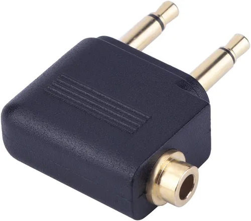 Vista 3 de EBOOT Adaptador de auriculares de avión 3 piezas Adaptador de vuelo