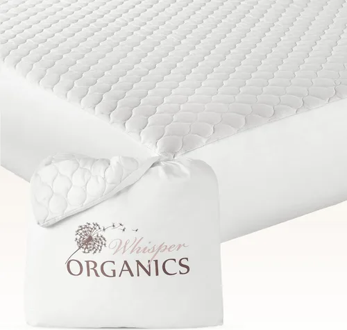 Vista 11 de Whisper Organics Protector de colchón acolchado 100% algodón orgánico Gris