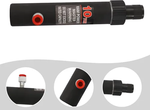 Vista 8 de Gato hidráulico portátil de 10 toneladas tipo cilindro, gato de reparación de carrocería para automóviles, camiones y equipo pesado, herramienta
