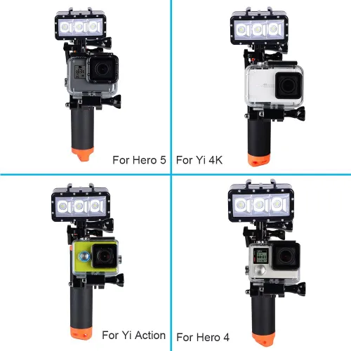 Vista 2 de Suptig Kit de disparador de disparador de pistola impermeable con agarre flotante para GoPro Hero 8 Hero 7 Hero 6 Black GoPro Hero 5 Hero 4 Hero 3+