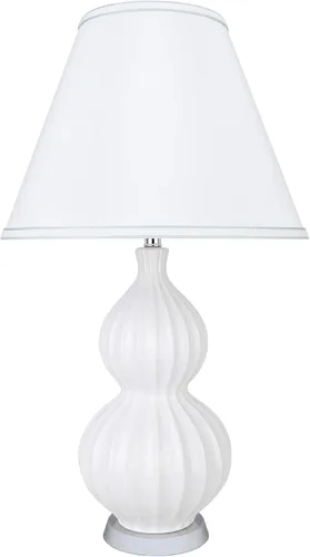 Vista 6 de Aspen Creative 40186-31 - Lámpara de mesa de cerámica de transición de 25 pulgadas de alto, pantalla de lámpara con forma de imperio de tapa dura
