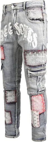 Vista 194 de Enrica Pantalones vaqueros estampados casuales para hombre