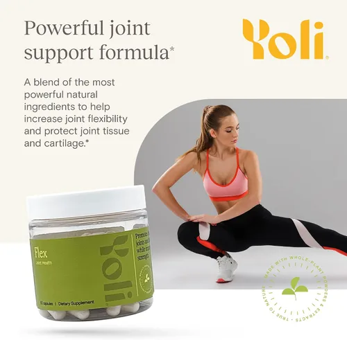 Vista 3 de Yoli Flex Joint Support, glucosamina, condroitina y vitamina K2, 60 unidades Supports joint flexibility and comfort with glucosamine, chondroitin