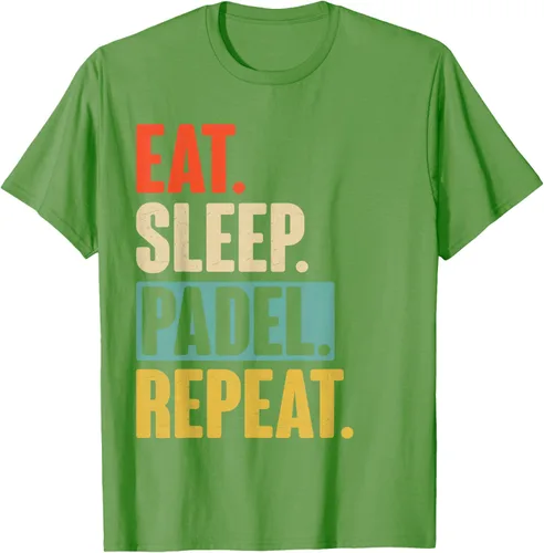 Vista 20 de Eat Sleep Padel Repeat - Camiseta de pádel retro vintage, Negro