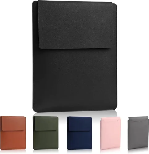 Vista 9 de Compatible with Apple 14"/13.3" Laptop Sleeve, Padded Case Marrón