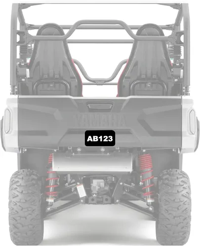 Vista 3 de Hardline Products USA ATV/SXS/UTV Kit de Placa de Matrícula para Todoterreno - Negro