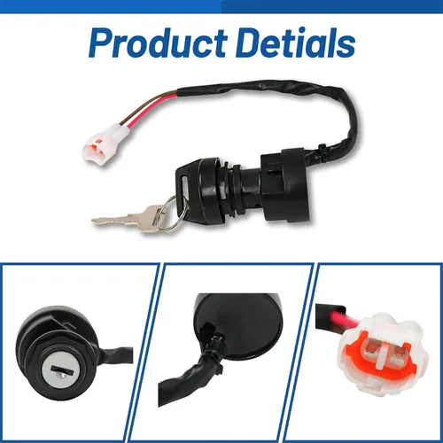 Vista 3 de WFLNHB Interruptor de encendido con llave de repuesto para Yamaha Raptor 250 350 660R 700
