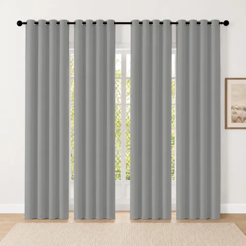 Vista 47 de Cortinas de oscurecimiento de habitación de 84 pulgadas de largo para dormitorio, sala de estar, cortinas térmicas aislantes con ojales