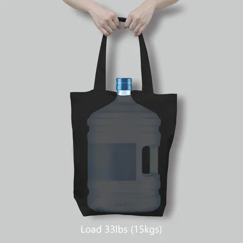 Vista 6 de TOPDesign - Bolsa de lona de algodón súper fuerte, grande de 10 onzas